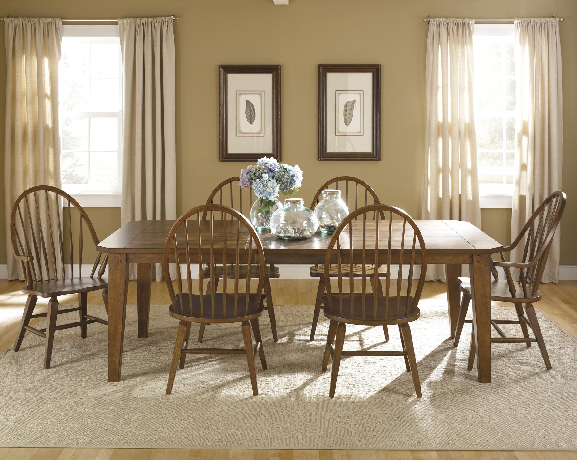 Liberty Furniture Hearthstone 382 DR 7RLS 7 Piece Mission Style